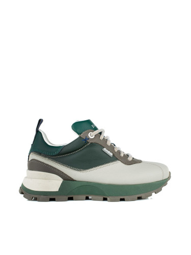 Дамски кожени маратонки в бежово и зелено w378