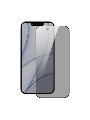 Стъклен протектор за дисплей OG Premium Privacy с цяло лепило, За iPhone 16e, Черен