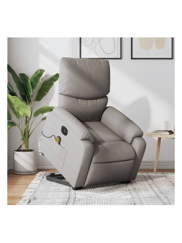 Sonata H Електрически изправящ масажен реклайнер стол таупе текстил