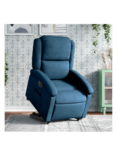 Sonata H Електрически изправящ реклайнер стол, син, кадифе