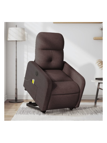 Sonata H Електрически изправящ масажен реклайнер стол тъмнокафяв текстил