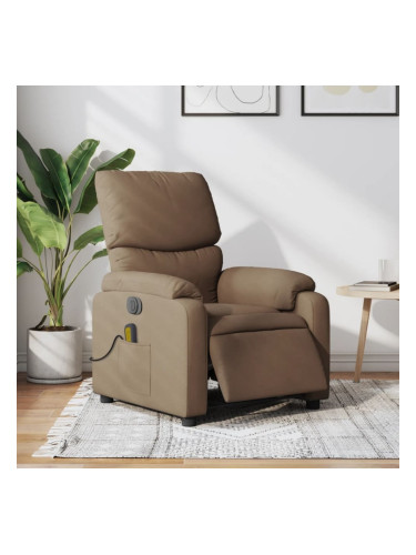 Sonata H Електрически масажен реклайнер стол, кафяв, текстил