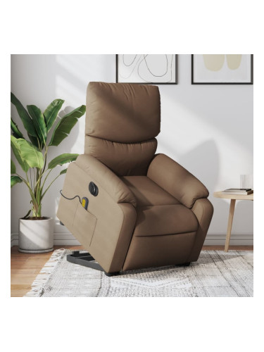 Sonata H Електрически изправящ масажен реклайнер стол кафяв текстил