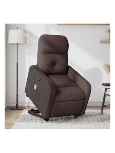 Sonata H Изправящ масажен реклайнер стол, тъмнокафяв, текстил