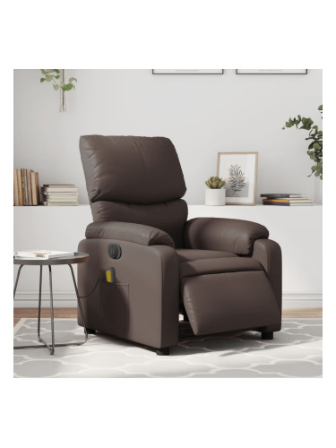 Sonata H Електрически масажен реклайнер стол, кафяв, изкуствена кожа