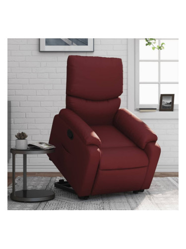 Sonata H Изправящ реклайнер стол, виненочервен, изкуствена кожа