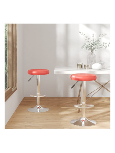 Sonata H Бар табуретки, 2 бр, червени, изкуствена кожа
