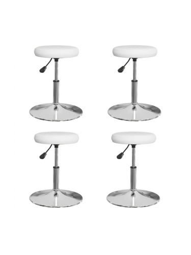 Sonata H Трапезни столове, 4 бр, бели, изкуствена кожа