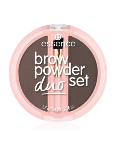 essence Brow Powder Duo комплект за вежди цвят 03 Dark 1.8 гр.