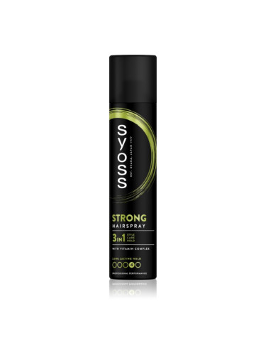 Syoss Strong Hold Hairspray лак за коса със силна фиксация 3 в 1 300 мл.