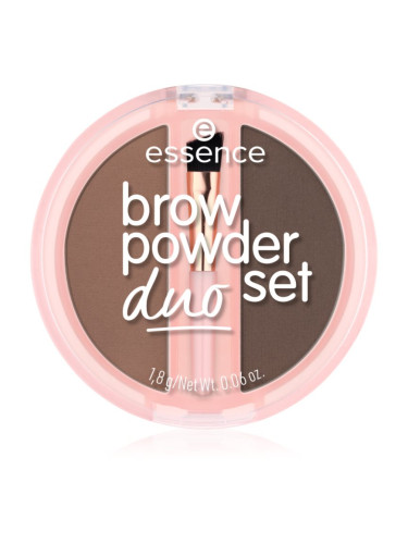 essence Brow Powder Duo комплект за вежди цвят 02 Medium 1.8 гр.