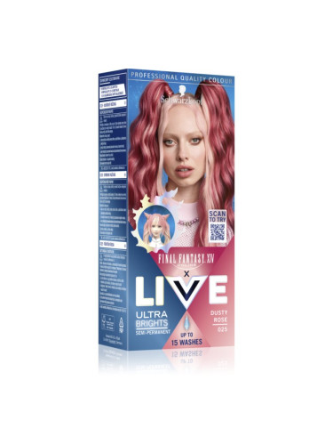 Schwarzkopf LIVE Ultra Brights or Pastel полуперманентна боя за коса цвят 025 Dusty Rose 1 бр.