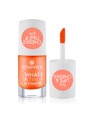 essence WHAT A TINT! течен руж и блясък за устни цвят 03 Peachy Vibes 4.9 мл.