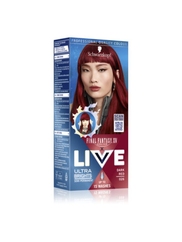 Schwarzkopf LIVE Ultra Brights or Pastel полуперманентна боя за коса цвят 026 Dark Red 1 бр.