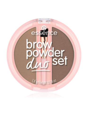 essence Brow Powder Duo комплект за вежди цвят 01 Light 1.8 гр.