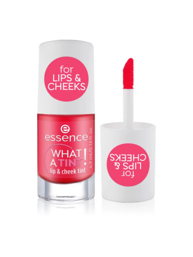 essence WHAT A TINT! течен руж и блясък за устни цвят 02 Coral Sunset 4.9 мл.