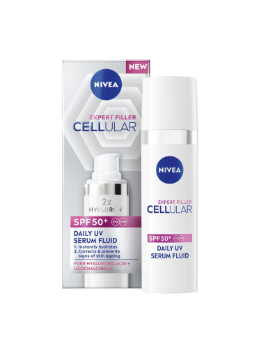 NIVEA Cellular Expert Filler Daily UV Serum Fluid SPF 50+ Серум дамски 30ml
