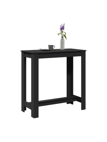 Sonata H Бар маса, черна, 102x50x103,5 см, инженерно дърво