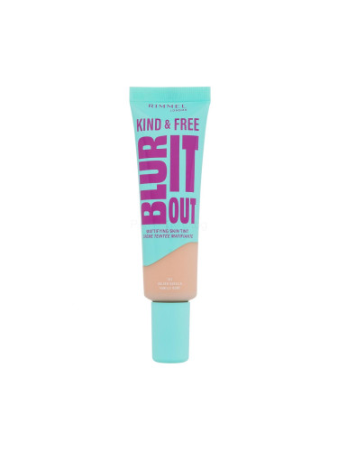 Rimmel London Kind & Free Blur It Out Mattifying Skin Tint Фон дьо тен за жени 30 ml Нюанс 163 Golden Vanilla