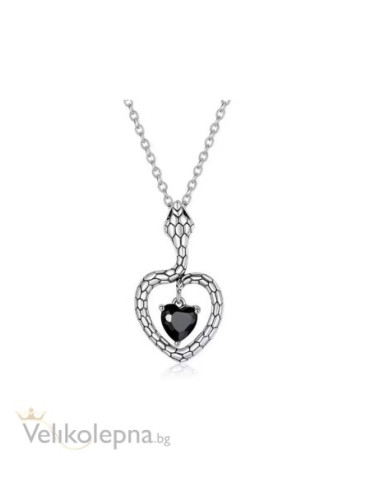 Колие от масивно сребро 925 със шпинел- Годината на змията