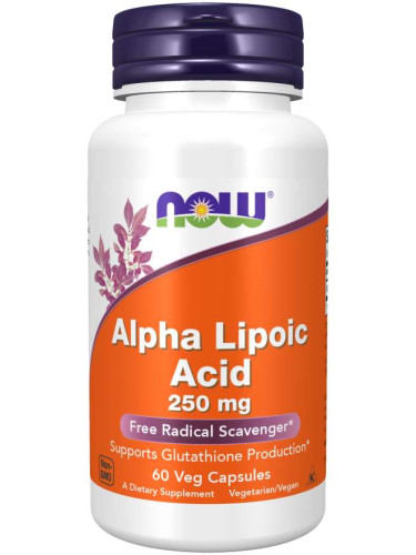 NOW - Alpha Lipoic Acid 250 МГ - 60 Капсули