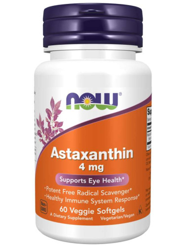 NOW - Astaxanthin 4 МГ - 60 Дражета