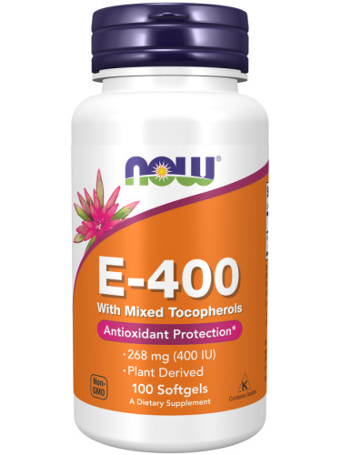 NOW - Витамин E-400 IU MT - 100 Дражета