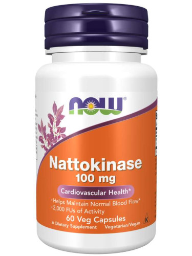 NOW - Nattokinase 100 МГ - 60 Капсули