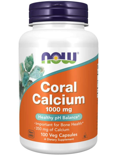 NOW - Coral Calcium 1000 МГ - 100 Капсули