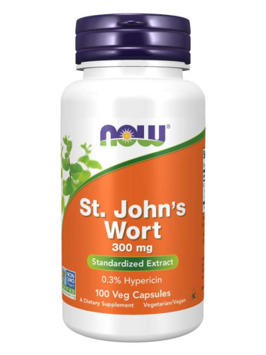NOW - St. Johns Wort (Жълт Кантарион) 300 МГ - 100 Капсули