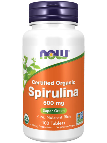 NOW - Spirulina 500 МГ - 100 Таблетки