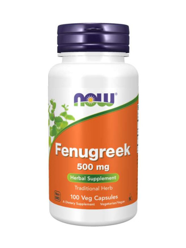 NOW - Fenugreek (Сминдук) 500 МГ - 100 Капсули
