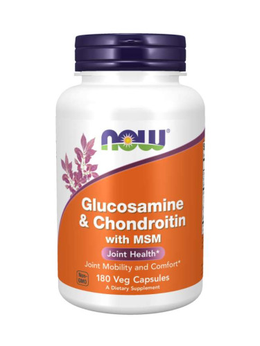 NOW - Glucosamine & Chondroitin с MSM - 180 Капсули