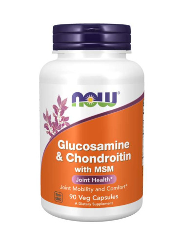 NOW - Glucosamine & Chondroitin с MSM - 90 Капсули