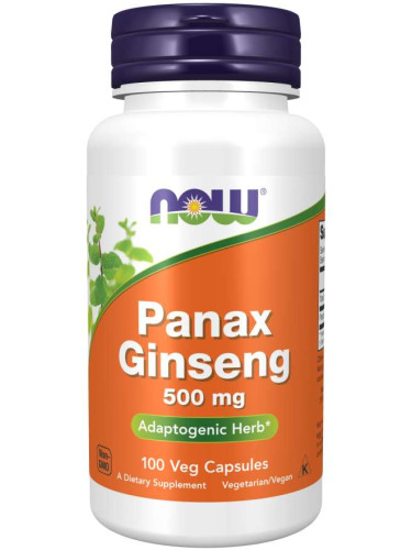 NOW - Panax Ginseng (Жен-Шен) 500 МГ - 100 Капсули 