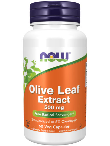 NOW - Olive Leaf Extract 500 МГ - 60 капсули
