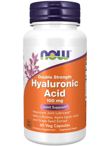 NOW - Hyaluronic Acid 100 МГ - 60 Капсули