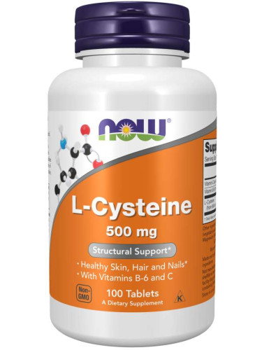 NOW - L-Cysteine - 500 МГ - 100 Таблетки
