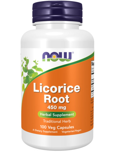 NOW - Licorice Root (Сладък корен) 450 МГ - 100 Капсули