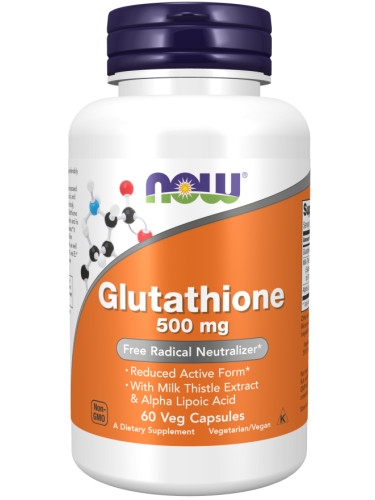NOW - Glutathione 500 МГ - 60 Капсули