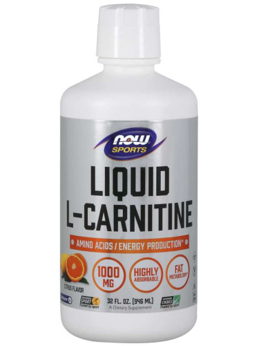 NOW - L-Carnitine Liquid Citrus - 1000 МГ (946 МЛ)