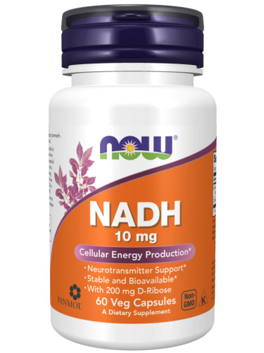 NOW - NADH 10 мг + 200 мг Ribose - 60 капсули