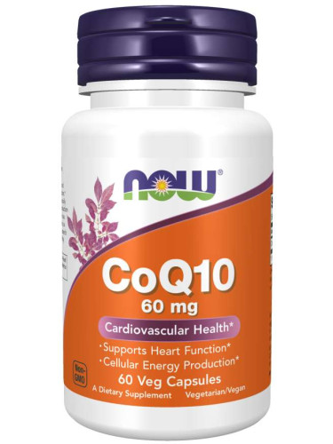 NOW - CoQ10 60 МГ - 60 Капсули