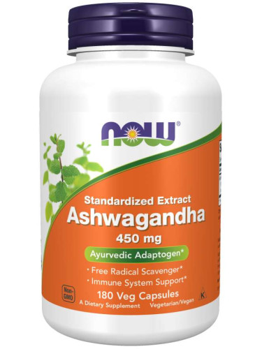 NOW - Ashwagandha Extract 450 МГ - 180 Капсули