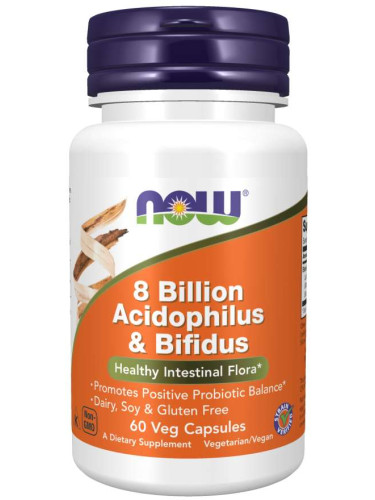 NOW - 8 Billion Acidophilus & Bifidus - 60 Vcaps