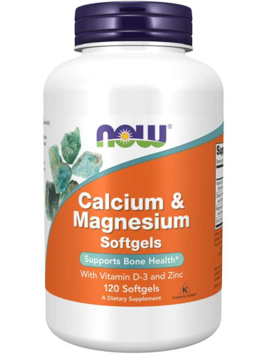 Now - Cal-Mag + Vitamin D - 120 дражета