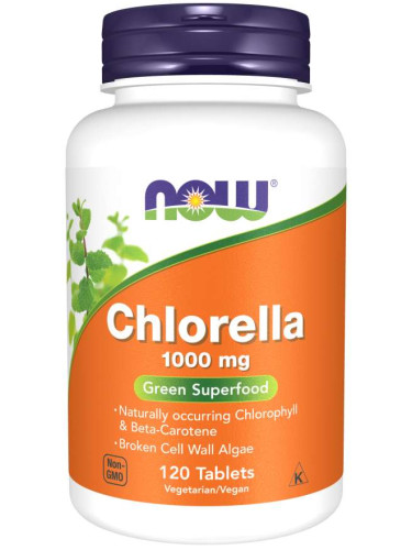 NOW - Chlorella 1000 МГ - 120 Таблетки