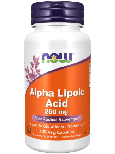 NOW - Alpha Lipoic Acid 250 МГ - 120 Капсули
