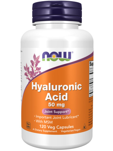NOW - Hyaluronic Acid с MSM - 120 Капсули