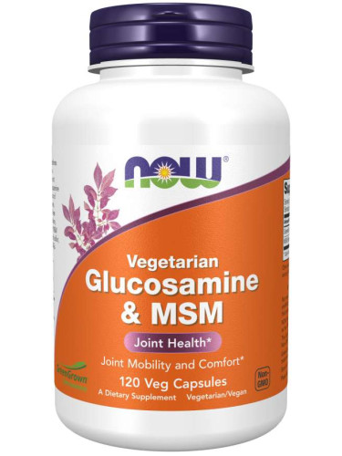 NOW - Vegetarian Glucosamine & MSM 500/500 - 120 Veg Capsules